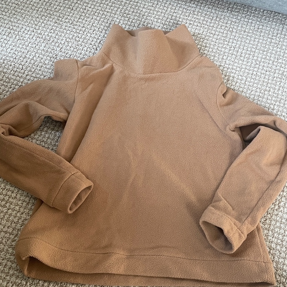 Dudley Stephens Camel Fleece High Neck Pullover